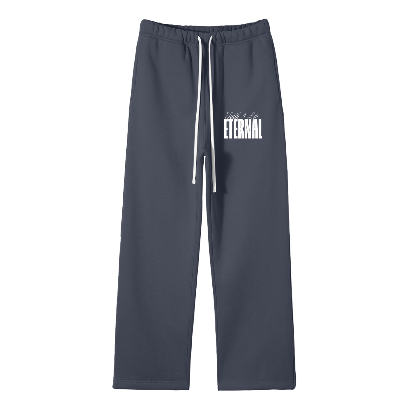 Unisex Solid Color Fleece Straight Leg Pants