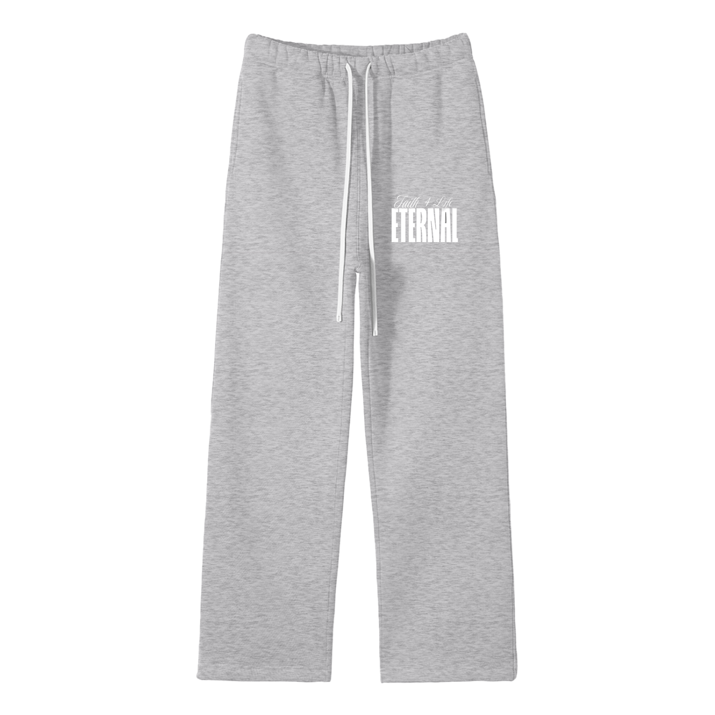 Unisex Solid Color Fleece Straight Leg Pants