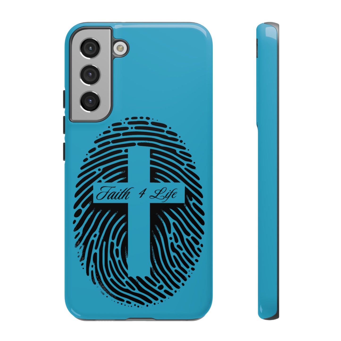 Faith-Inspired Tough Case for Phone, Cross Fingerprint Design, Durable Phone Case, Gift for Believers, Religious Accessory, Christian [...]