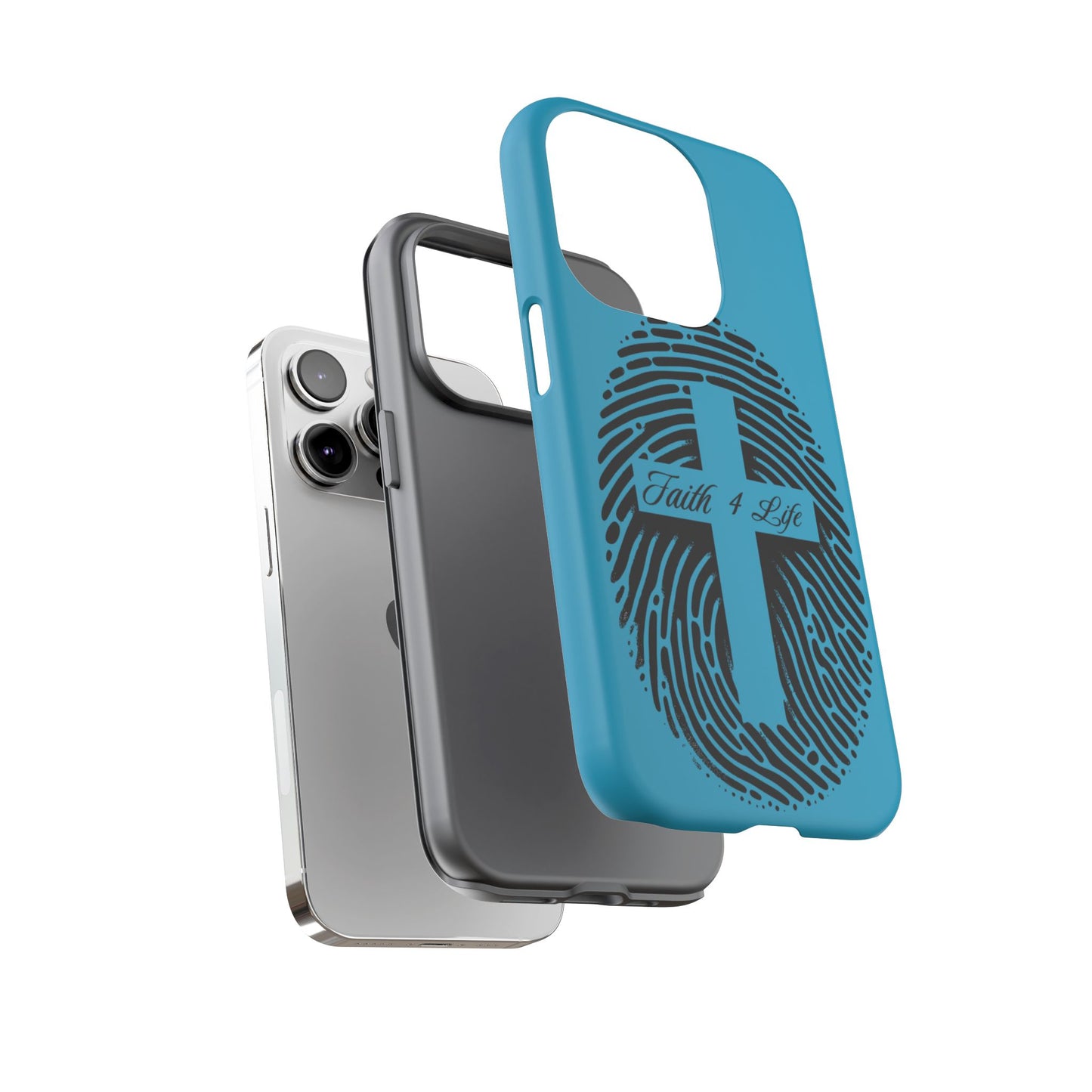 Faith-Inspired Tough Case for Phone, Cross Fingerprint Design, Durable Phone Case, Gift for Believers, Religious Accessory, Christian [...]