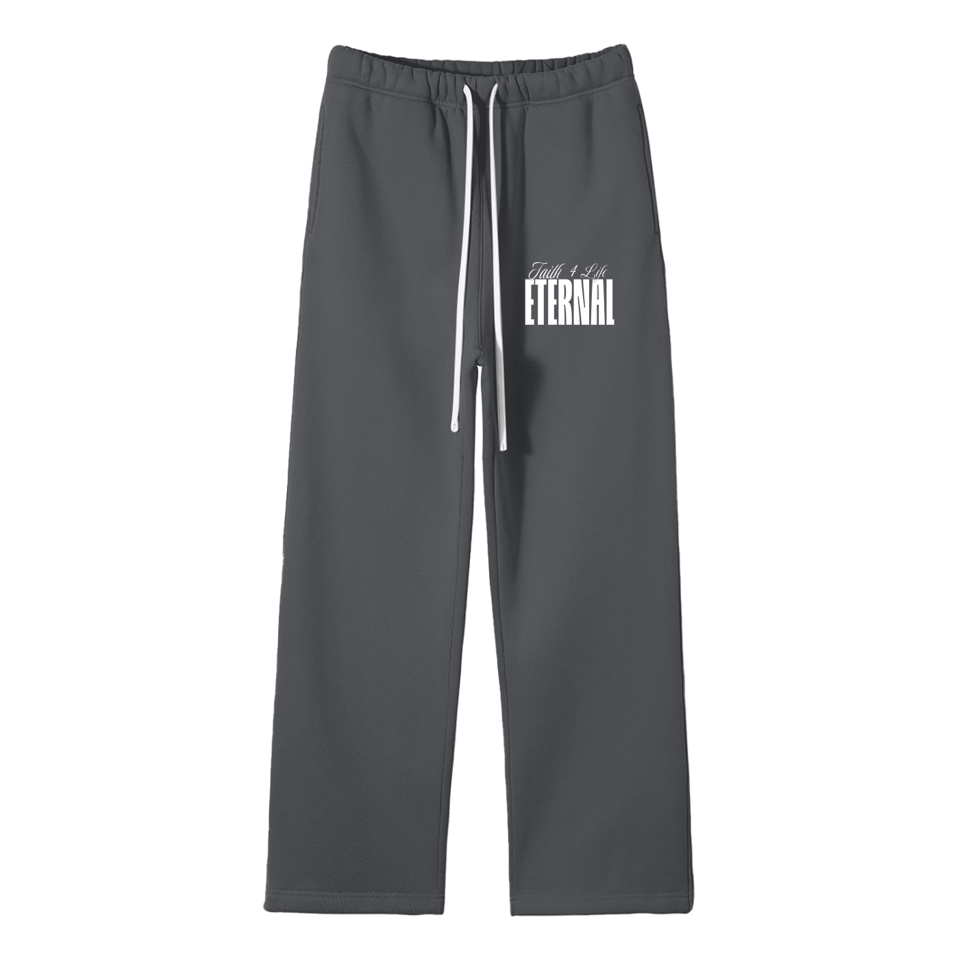 Unisex Solid Color Fleece Straight Leg Pants